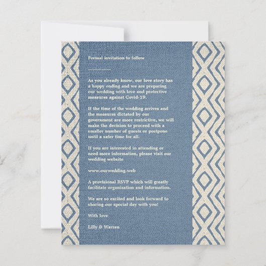 Cheap Blue Boho Textile Textile Romantic Photo (Achterkant)