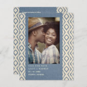 Cheap Blue Boho Textile Textile Romantic Photo (Voorkant / Achterkant)