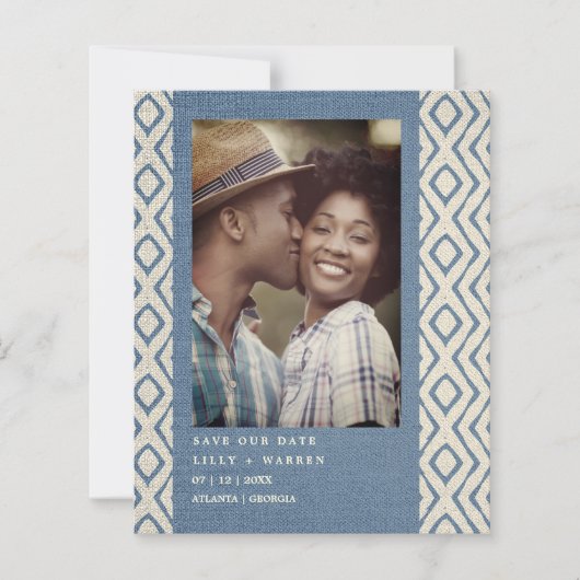 Cheap Blue Boho Textile Textile Romantic Photo (Voorkant)