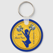 Cheap Blue en Gold Cheer Gifts voor Cheer Favors Sleutelhanger (Achterkant)