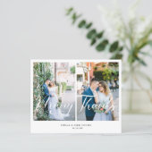 Cheap Bride & Groom 2 Foto's Collage Hand Lettert (Staand voorkant)