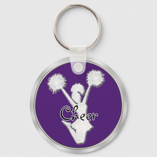 Cheap CHEER Sleutelhangers in Bulk Uw Team COLORS (Voorkant)