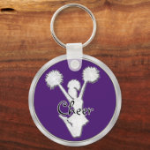 Cheap CHEER Sleutelhangers in Bulk Uw Team COLORS (Achterkant)