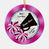 Cheap Cheerleader kerstversiering, 3 tekstvakken Keramisch Ornament (Voorkant)