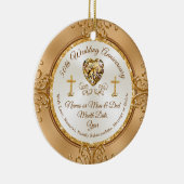 Cheap, Christelijk 50e Jubileum Gifts of Favors Keramisch Ornament (Rechts)