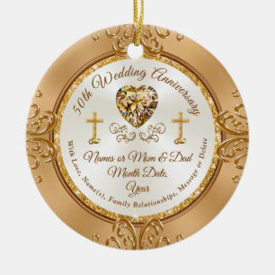 Cheap, Christelijk 50e Jubileum Gifts of Favors Keramisch Ornament