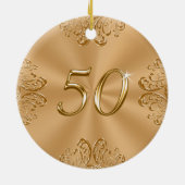 Cheap, Christelijk 50e Jubileum Gifts of Favors Keramisch Ornament (Achterkant)