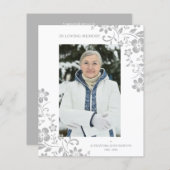 Cheap Classic Grey Floral Funeral Service Photo (Voorkant / Achterkant)