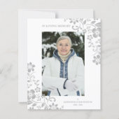 Cheap Classic Grey Floral Funeral Service Photo (Voorkant)