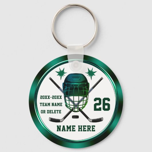 Cheap Custom, Einde jaar cadeaus voor Hockey Playe Sleutelhanger (Voorkant)