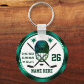 Cheap Custom, Einde jaar cadeaus voor Hockey Playe Sleutelhanger (Voorkant)