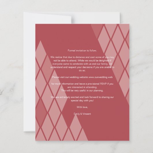 Cheap Elegant Abstract Foto Sophisticated Wedding (Achterkant)