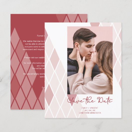 Cheap Elegant Abstract Foto Sophisticated Wedding (Voorkant / Achterkant)