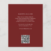 Cheap Elegant Monogram Wedding QR Code Burgundy Flyer (Achterkant)