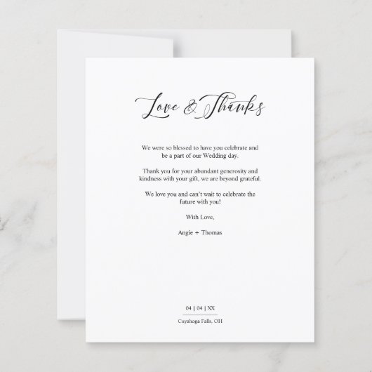 Cheap Elegant Photo Lace Effect Whimsical Script (Achterkant)