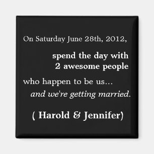Cheap en Funny Save the Date Magnet 1