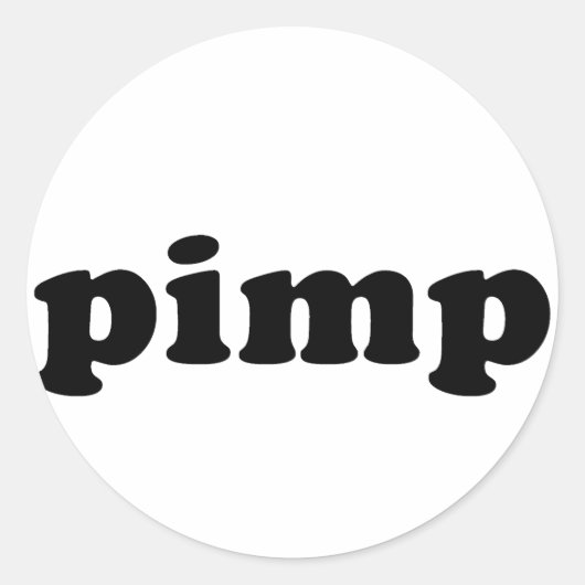 Cheap en generiek PIMP T shirt Ronde Sticker (Voorkant)