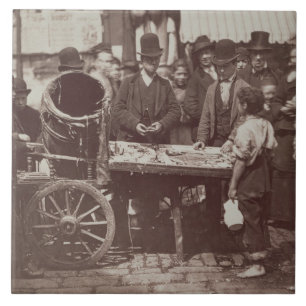 Cheap Fish of St. Giles uit 'Street Life in Lond' Tegeltje