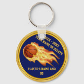 Cheap Flaming Personalized Basketball Sleutelhange Sleutelhanger (Voorkant)