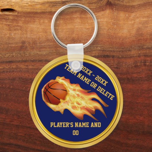 Cheap Flaming Personalized Basketball Sleutelhange Sleutelhanger (Voorkant)