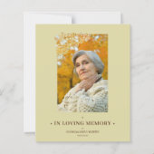 Cheap Floral Frame Elegant Photo Funeral (Voorkant)