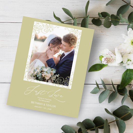 Cheap Flourish Gold Effect Ornament Foto Pas getro