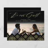 Cheap Flourish Lace Gold Ornament Photo Wedding  (Voorkant / Achterkant)