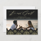 Cheap Flourish Lace Gold Ornament Photo Wedding  (Voorkant)