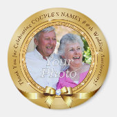 Cheap FOTO, bruiloft Jubileum Favors, JAREN Magneet (Voorkant)