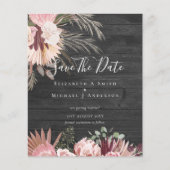 CHEAP FOTO SAVE DATES - Pampas Grass Burgundy (Voorkant)