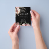 CHEAP FOTO SAVE DATES - Pampas Grass Burgundy Flyer (Hand)