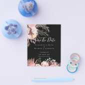 CHEAP FOTO SAVE DATES - Pampas Grass Burgundy Flyer (Enkel)