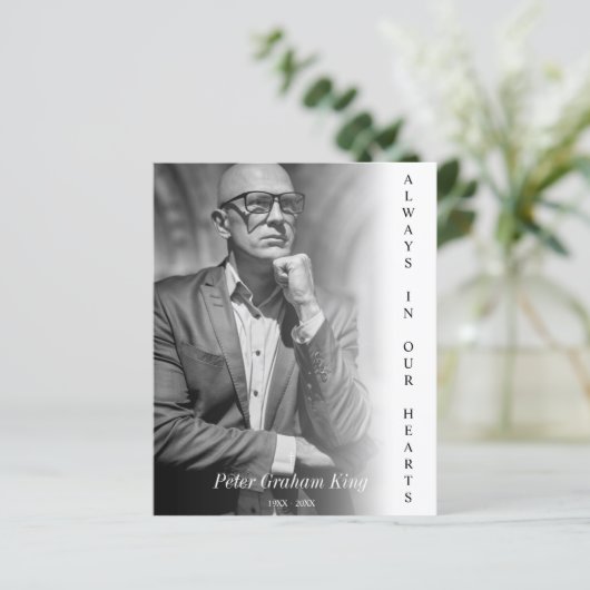 Cheap Funeral Remembrance Service BW Foto (Staand voorkant)