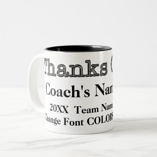 Cheap Gifts for Coaches, PERSONALISEERD, Coach Mok (Voorkant links)