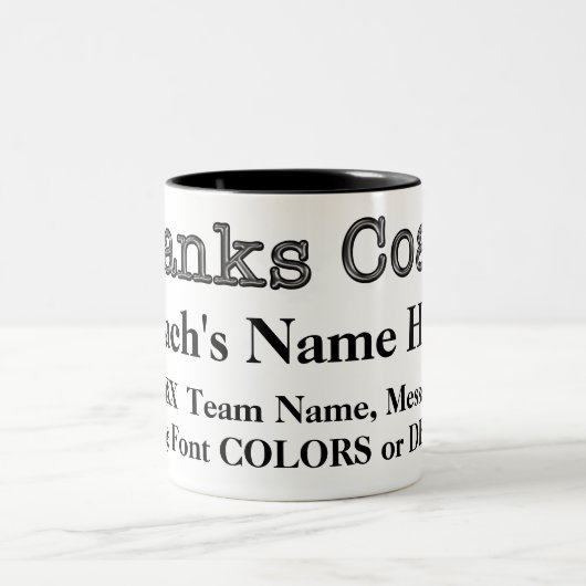 Cheap Gifts for Coaches, PERSONALISEERD, Coach Mok (Center)