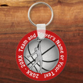 Cheap Girls Basketball Gifts, Jouw tekst en kleure Sleutelhanger (Voorkant)