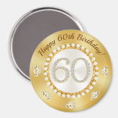 Cheap, Giveaways voor 60th Birthday, BULK Kortinge Magneet (Voorkant / Achterkant)