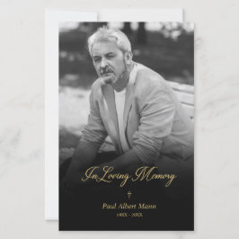 Cheap Golden in Loating Memory BW Photo Funeral