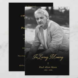 Cheap Golden in Loating Memory BW Photo Funeral