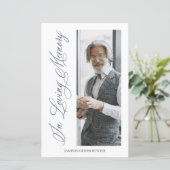 Cheap Gray Traditional & Elegant Photo Funeral (Staand voorkant)