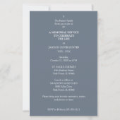 Cheap Gray Traditional & Elegant Photo Funeral (Achterkant)