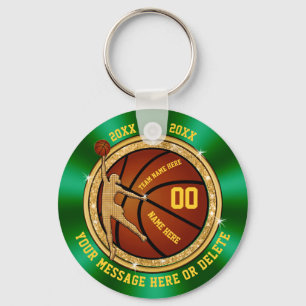 Cheap Green en Gold Basketball Gifts for Girls Sleutelhanger