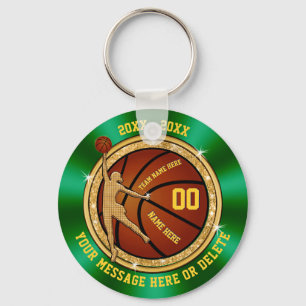 Cheap Green en Gold Basketball Gifts for Girls Sleutelhanger