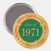 Cheap Green, Gold, Red, klasse 1971 Favors Magneet (Voorkant / Achterkant)