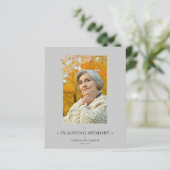 Cheap Grey Floral Frame Elegant Photo Funeral (Staand voorkant)