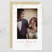 Cheap Just Married First Christmas Gold Snowflakes (Voorkant / Achterkant)