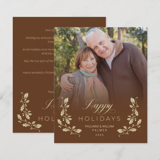 Cheap Kerstbruin whimsical-foto (Voorkant / Achterkant)