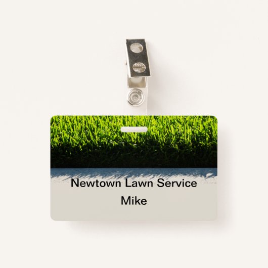 Cheap Lawn Care Service Name Badges (Voorkant met clip)