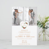 Cheap Luxury Initials Floral Christmas Heart (Staand voorkant)