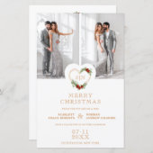 Cheap Luxury Initials Floral Christmas Heart (Voorkant / Achterkant)